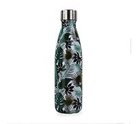 BARBACADO Bouteille Isotherme Feuilles Vertes Tropical, Gourde Isotherme Feuillage, sans BPA, Bouteille INOX 500ml Double paroi, Cadeau Noël, Gourde