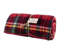 BARBACADO Plaid Polaire Tartan à Carreaux Rouges. Couverture Polaire Douce et Écossaise - Idéal pour Noël, Canapé ou Cocooning”