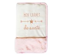 BARBACADO Protège carnet de santé bébé rose étoile, fermeture à zip, 26x17cm, cadeau naissance…