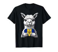 Barbade Trident Cœur Lama Bajan Roots Bajan Pride T-Shirt