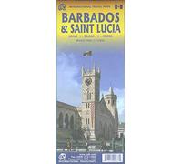 Barbados 1 : 38 000 & Saint Lucia 1 : 45 000 Travel Map