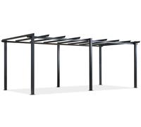 Barbados 3 x 6 m anthracite Garden Point cadre de pergola en métal pour patio