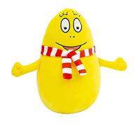 Barbapapa - Barpapapa-Peluche Jaune Modèle Barbazoo Doux Et Doux avec Écharpe nouée au Col Rayé Blanc Et Rouge, BAP43300