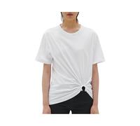 Barbara Bui, Femme, Tops, Blanc, Taille: 38 FR Tee-shirt femme drapé en jersey de coton