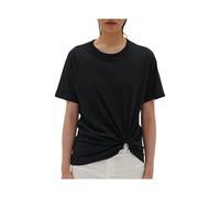Barbara Bui, Femme, Tops, Noir, Taille: 40 FR Tee-shirt drapé femme en jersey de coton