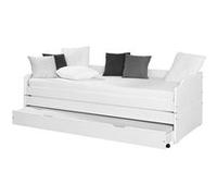 AltoBuy Barbara - Lit Gigogne 3 Couchages 90x200cm Bois Massif Vernis Blanc