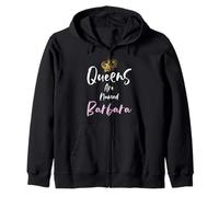 Barbara Nom Reine Personnalisé Femme Fille Mignon Rose Noir Sweat à Capuche