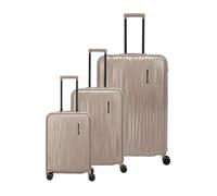 Travelite Barbara Novelty 4 roulettes Set de valises 3 pièces avec soufflet d'extension beige