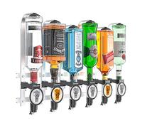 Barbarian 3/4/6 bouteilles optiques pour spiritueux - Support doseur d'alcool ou de vin à l'envers pour la maison, le bar, le garage, la grotte (6 bouteilles professionnelles de 35 ml)