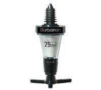 Barbarian Mesureur optique 25 ml - 1 pièce - Acier inoxydable - Utilisé dans les bars et pubs internationaux - Fabriqué au Royaume-Uni et estampillé par le gouvernement