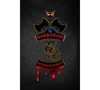 Barbarian. Murder Hobos: Roleplay Journal / notebook. Biker Style Patch 140 page