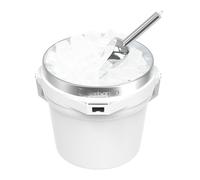 Barbarian Seau à glace isotherme à double paroi avec couvercle, capacité de 7 litres, pelle à glace et décapsuleur intégré, blanc