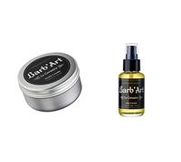 Barb'Art - Baume Barbe Magnifique - Idéal pour Barbes Longues ou mi-longues - 80ml & Huile Barbe Magnifique - Entretien barbe - Huiles bio d'Argan, Sésame et Jojoba -"Le Corsaire" - 50ml