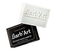 Barb'Art - Savon Barbe et Visage - Olive et Romarin - Peaux normales ou à tendance grasse - 100g