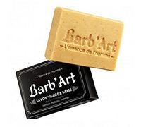Barb'Art - Savon Barbe & Visage Abricot & Lemongrass - Nettoyage - Peaux normales à sèches - 100g