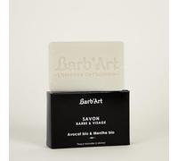 Barb'Art - Savon Barbe & Visage Avocat & Menthe - Nettoyage - Tous types de peau - 100g