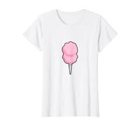 Barbe à Papa Rose T-Shirt Graphique avec Valeur, Femme, Blanc, M