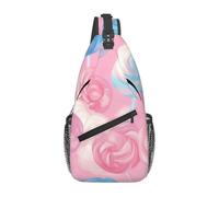 Barbe À Papa Sac Poitrine Décontracté Pochette Epaule Pratique Sac Banane Pour Shopping Cyclisme Camping