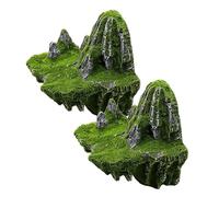 Barbe Basking Rock - 4,33 pouces Reptile Ventouse Flottant Roches Plateforme d'escalade | Simulée Moss Rock Résine Lézard Gecko Support de repos | Ornement de refuge mural 3D résine, 150 g.