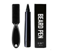 Barbe Filler Pen,Crayon à Barbe Homme,Kit De Stylo De Remplissage De Barbe,Beard Pencil Filler for Men,Beard Filling Pen Kit,Imperméable Longue Durée,Postuler à Moustache Et Sourcils,avec Brosse