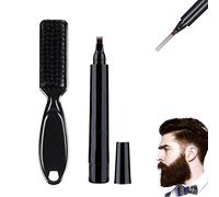 Barbe Filler Pen,Crayon à Barbe Homme,Kit De Stylo De Remplissage De Barbe,Beard Pencil Filler for Men,Beard Filling Pen Kit,Imperméable Longue Durée,Postuler à Moustache Et Sourcils,Marron foncé