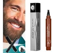 Barbe Filler Pen, Kit De Stylo De Remplissage De Barbe, Crayon à Barbe Homme, Beard Pencil Filler For Men, Beard Filling Pen Kit, Longue Durée, Postuler à Moustache Et Sourcils (#003)