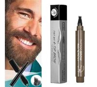 Barbe Filler Pen, Kit De Stylo De Remplissage De Barbe, Crayon à Barbe Homme, Beard Pencil Filler For Men, Beard Filling Pen Kit, Longue Durée, Postuler à Moustache Et Sourcils (#005)