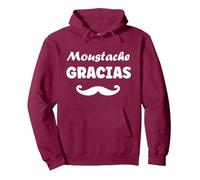 Barbe Hipster Moustache Gracias Homme Humour Moustache Sweat à Capuche, Unisexe pour Adultes, Marron, XL