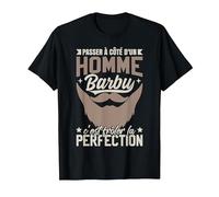 Barbe Humour Papa Barbu T-Shirt, Homme, Noir, 4XL