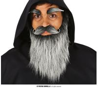 Barbe Sage Médiévale Costume Carnaval Fête Accessoires Ère Fantastique Rôle religieux, Couleur : Gris