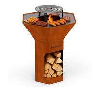 Barbecook Barbecue brasero Nestor avec et Grille surélevée, Barbecue à Bois | avec plancha • brasero exterieur • 80x47x40cm