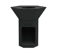 Barbecook Barbecue brasero Nestor Original, Barbecue à Bois Exterieur avec plancha, Noir, 92x92x101cm