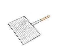 Barbecook Grille barbecue élastique 40 x 28 cm – Acier chromé, Bouleau FSC – Argent