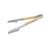 Barbecook pince bbq, pince de luxe, pince à barbecue, accessoire barbecue, Acier Inox/Bouleau, 40 cm, Argent