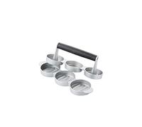 Barbecook Handy burger press made of aluminium for quick and easy burger patty on the grill, press for 3 mini hamburger patties, ideal size for party sandwiches, diameter 6.8 cm