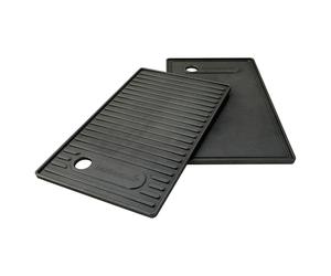 Barbecook plaque de cuisson barbecue universelle en fonte émaillée, accessoire plancha, noir, pour Brahma 42.7x2x24 cm