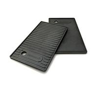 Barbecook Plaque de cuisson universelle en fonte émaillée – noir 43 x 21 cm