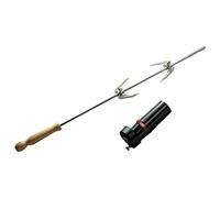 Barbecook tourne broche electrique universel pour barbecue au charbon de bois, 60cm, Argent