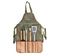 Barbecue - 5 ustensiles de barbecue avec tablier - 5 Pcs - Acier inox