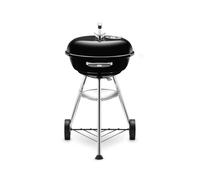 Weber Compact Kettle barbecue à charbon (version 2026) / trépied avec roulettes, conception résistante à la chaleur et à la corrosion, grille chromée à trois niveaux, 47 cm, noir
