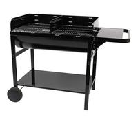 Barbecue à charbon de bois à 2 grilles Noir 128 x 62 x 92,5 cm