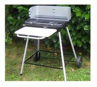 Somagic Barbecues Barbecue à charbon Bergamo - fonction rôtissoire - Noir - 70 x 79 x 86 cm