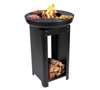 Barbecue brasero Cuisson grill Teppanyaki 3en1 Bois ou Charbon Ø 61 x H90 cm Chauffage extérieur BBQ COLLECTION
