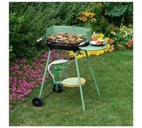 Somagic Barbecue au charbon Myconos – cuve en fonte, grille acier chromé, sur chariot, 8–10 convives