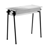 Barbecue à charbon de bois pour terrasse avec 2 grilles - Hendi 150603