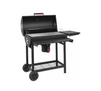 Barbecue à charbon en acier avec roues, couvercle, 2 grilles Tennessee