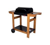 Somagic Barbecues – Barbecue au charbon avec grille de maintien au chaud Noir 121x56x98 cm