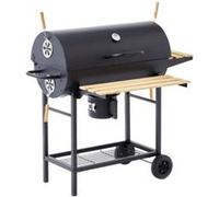 Barbecue a charbon MIKE 2 grilles acier chromé Surface de cuisson : 71 35 cm Noir Noir G
