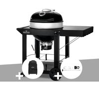 Barbecue à charbon Napoleon Kettle Pro 57 cm sur chariot + Housse pour barbecue à charbon Kettle PRO 57cm sur chariot + Rôtissoire - Napoleon