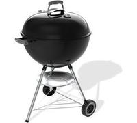 Weber Original Kettle barbecue à charbon/couvercle et cuve en acier émaillé, grille 57 cm, système One-Touch de nettoyage, thermomètre intégré, trépied avec roulettes, noir